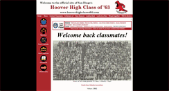 Desktop Screenshot of hooverhighclassof63.com